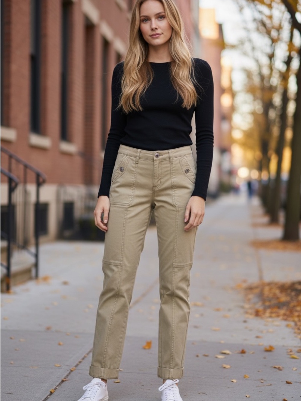 WHBM High rise slim ankle pants